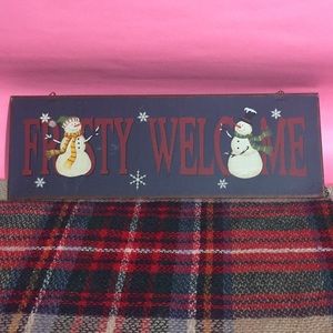 Frosty Welcome Holiday Winter Snowman Christmas